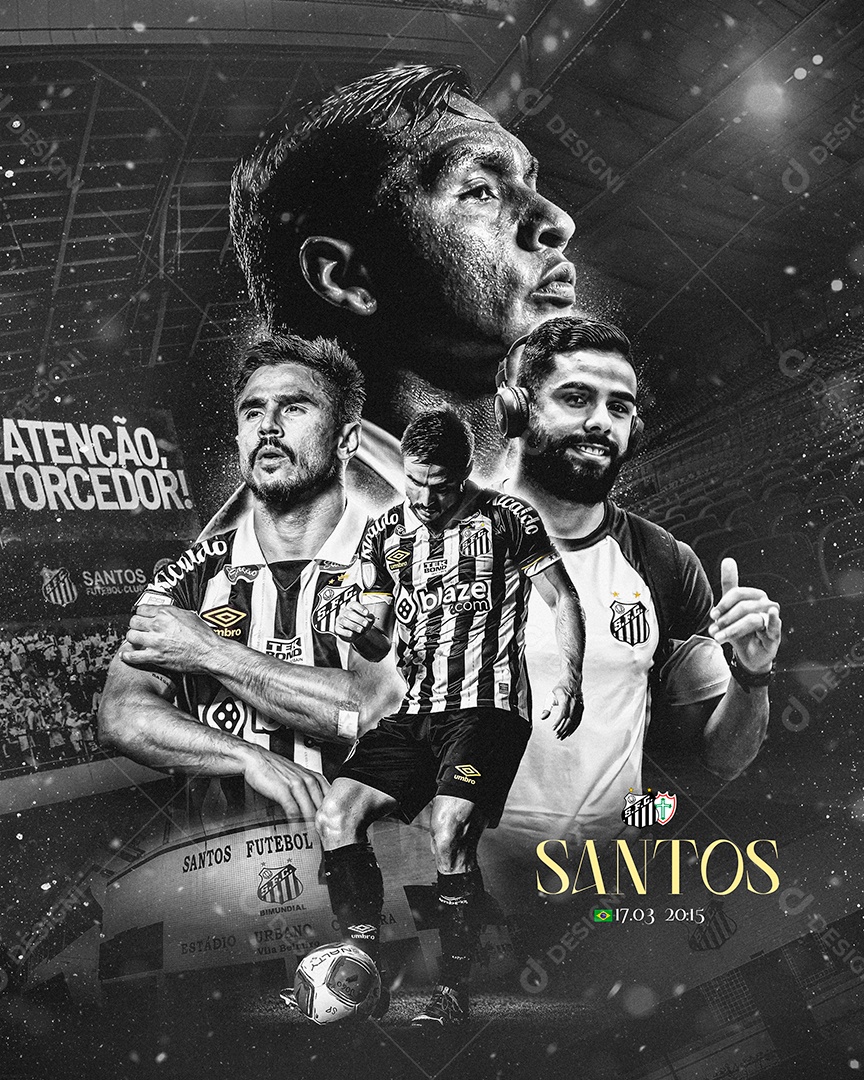 Flyer Pré Jogo Santos Story Social Media PSD