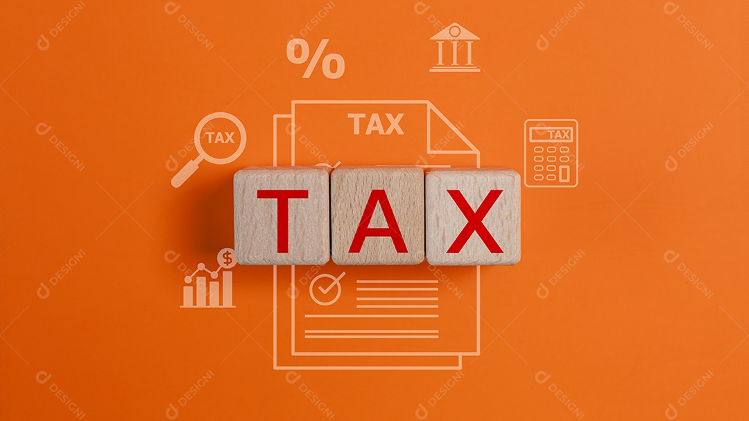 Lembrete de pagamento de impostos ou conceito de tributação anual