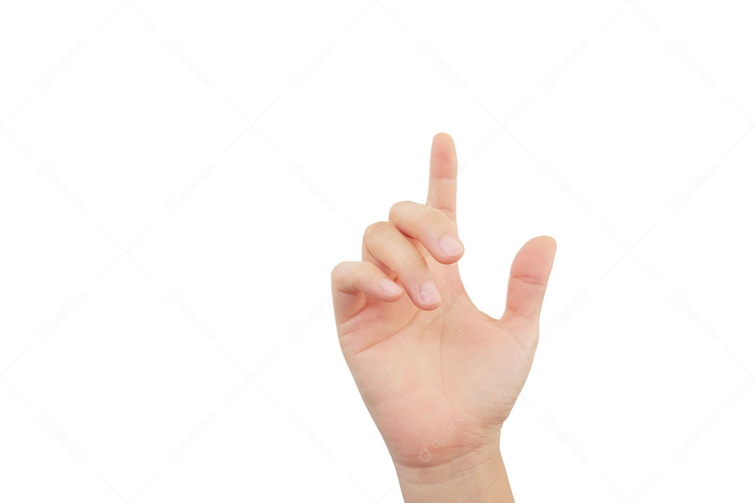 Mão com gesto de apontar para algo