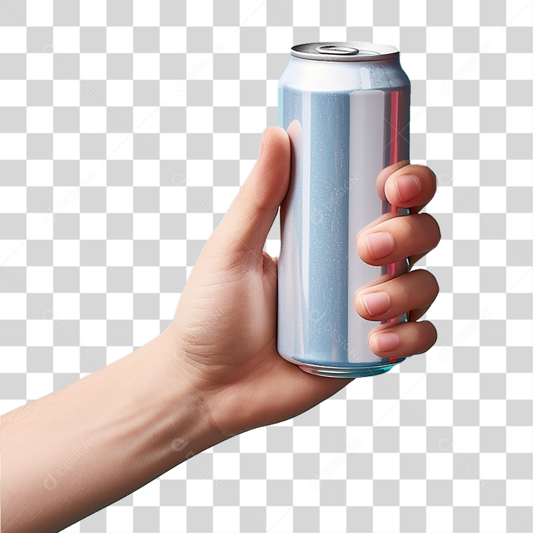 Mão com Refrigerante Bebida PNG Transparente