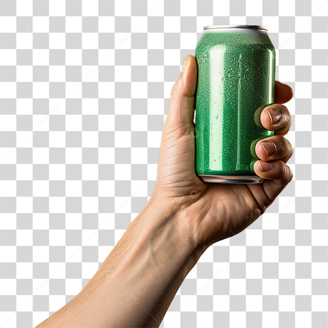 Mão com Refrigerante Bebida PNG Transparente