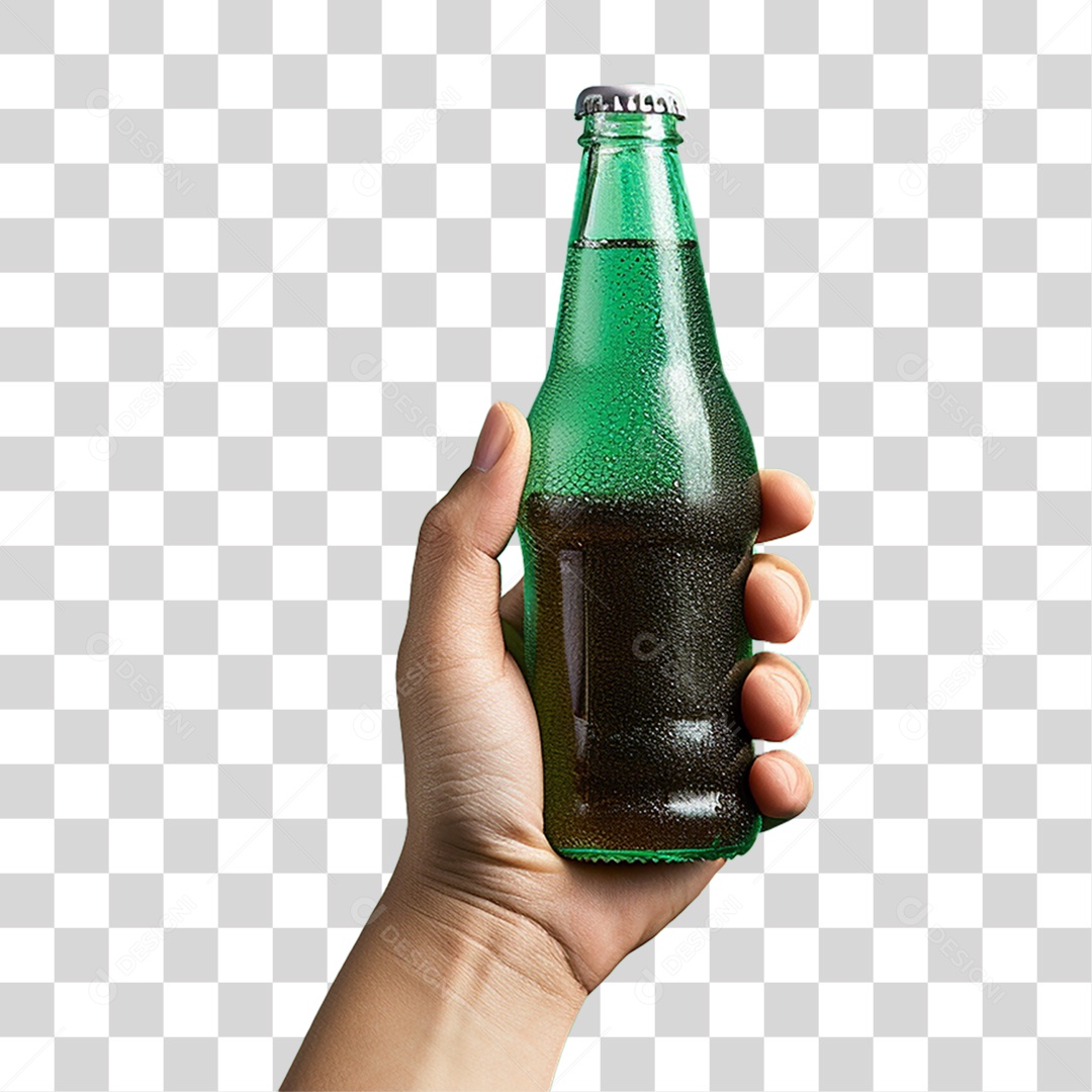 Mão com Refrigerante Bebida PNG Transparente