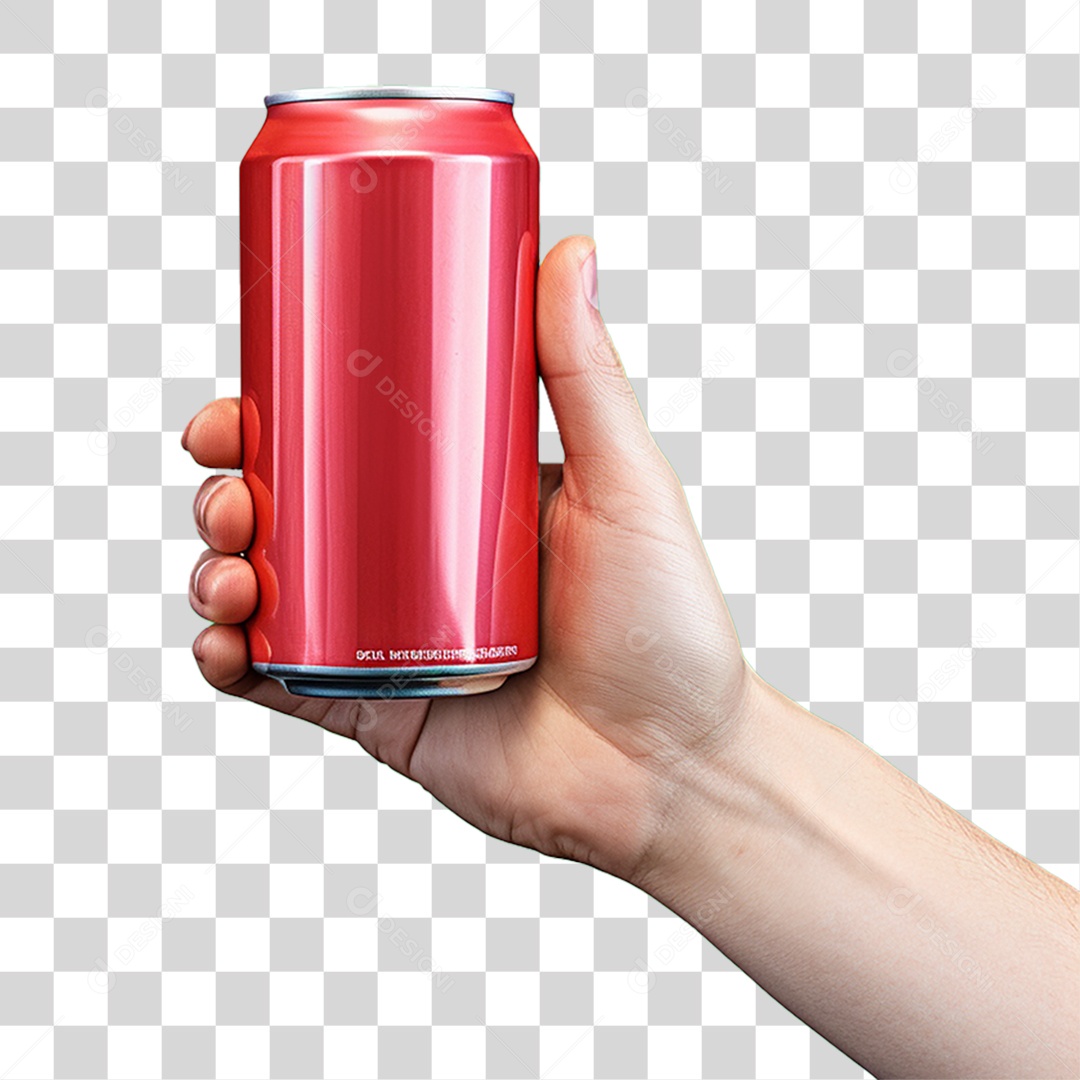 Mão com Refrigerante Bebida PNG Transparente