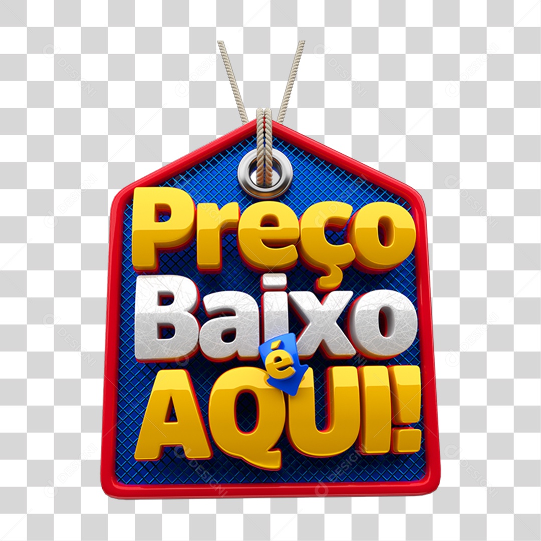 Selo 3D Preço Baixo é Aqui PNG Transparente