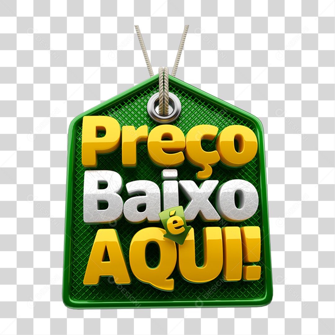 Selo 3D Preço Baixo é Aqui PNG Transparente