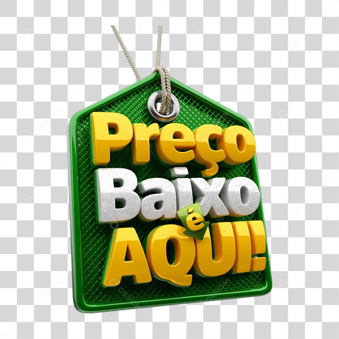 Selo 3D Preço Baixo é Aqui PNG Transparente