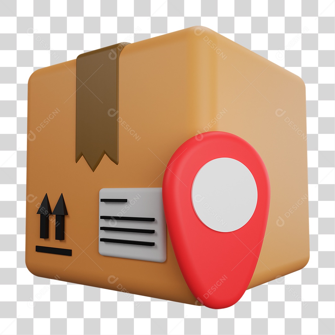 Caixa com o Ponteiro do GPS PNG Transparente