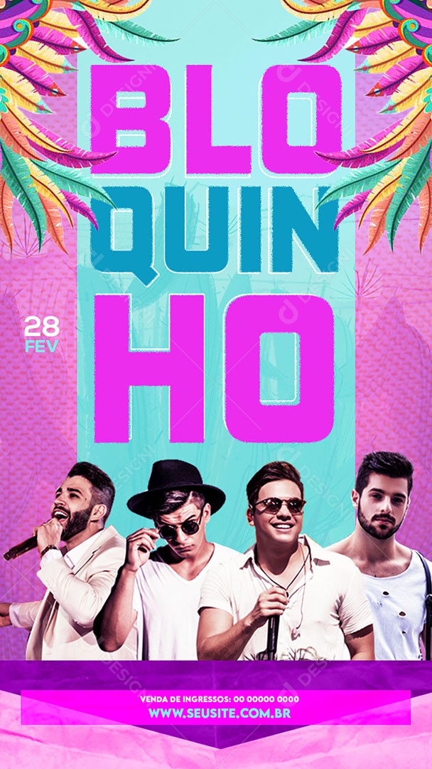 Story Flyer Bloquinho Show Social Media PSD Editável