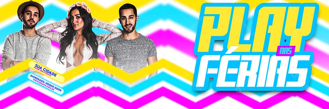 Banner Flyer Melim Play nas Férias Social Media PSD Editável