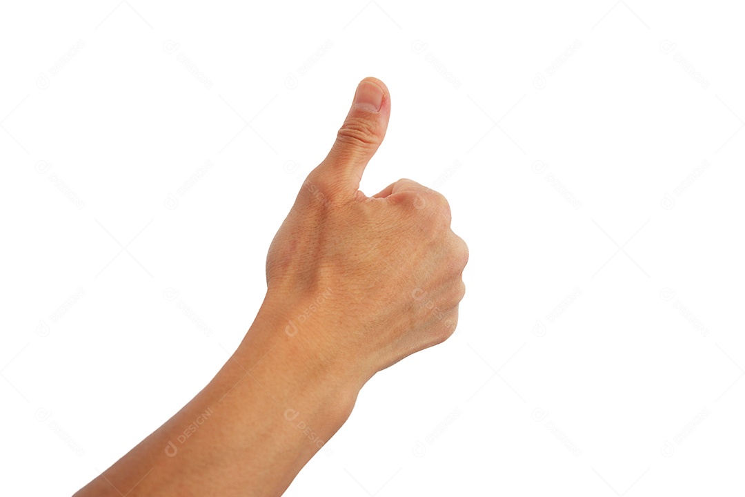 Mostrando um sinal manual que significa intervalo de 5 minutos em um fundo branco