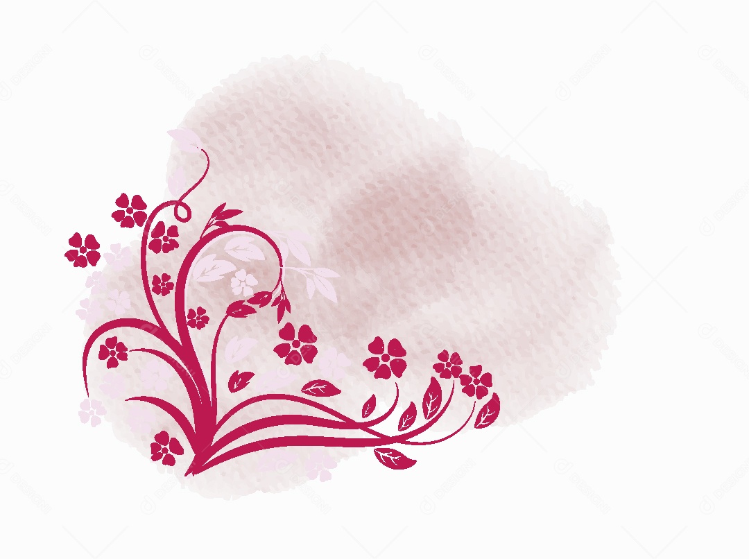 Desenho Floral Feito a Mão Vetor EPS