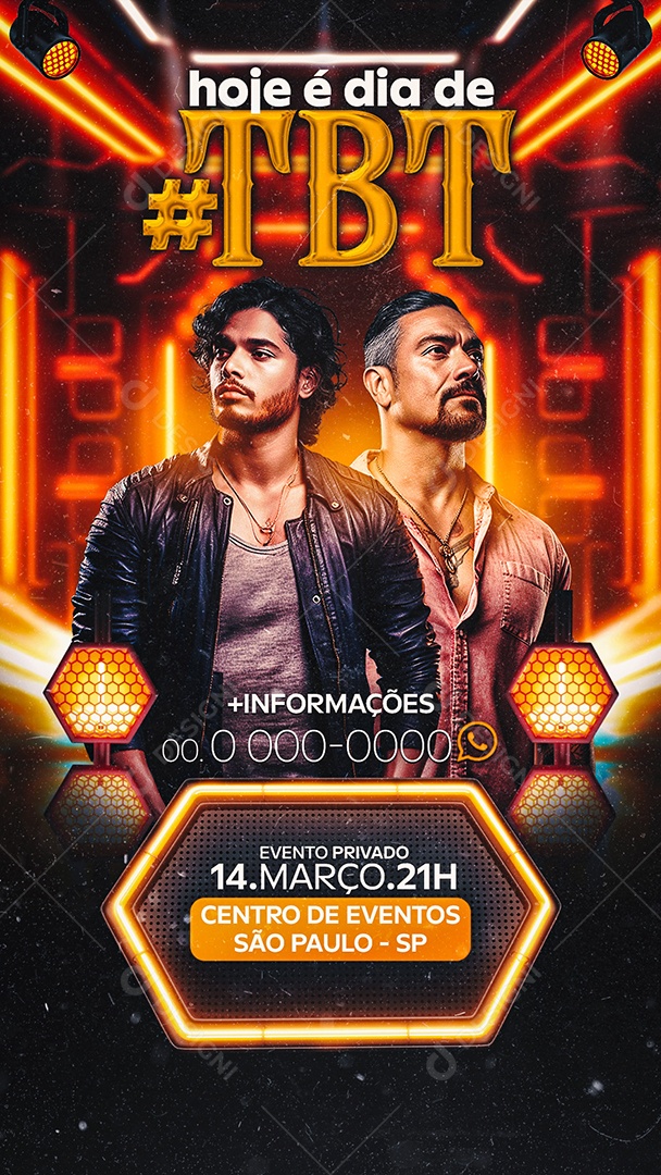 Story Flyer Hoje é Dia de TBT Social Media PSD Editável