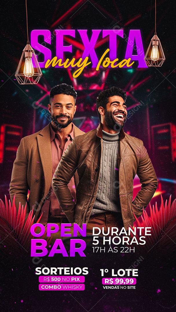 Story Flyer Sexta Muy loca Social Media PSD Editável
