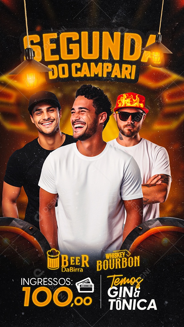 Story Flyer Segunda do Campari Show Social Media PSD Editável