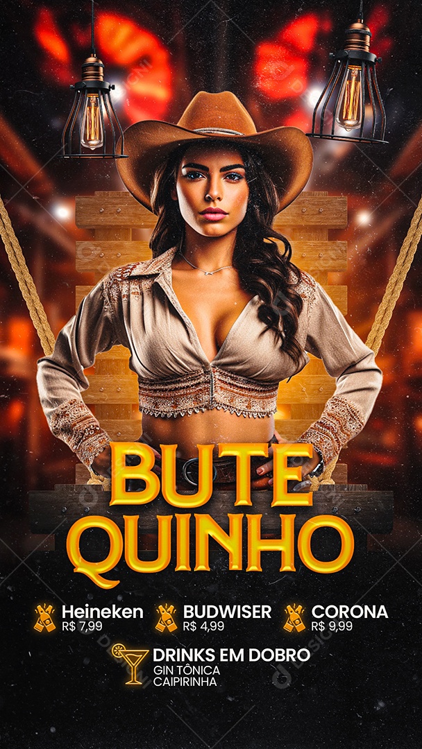 Story Flyer Butequinho Show ao Vivo Social Media PSD  Editável