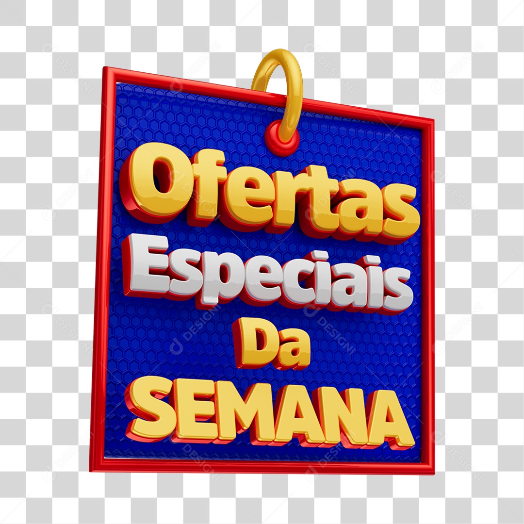 Ofertas Especiais da Semana Selo 3D PNG Transparente