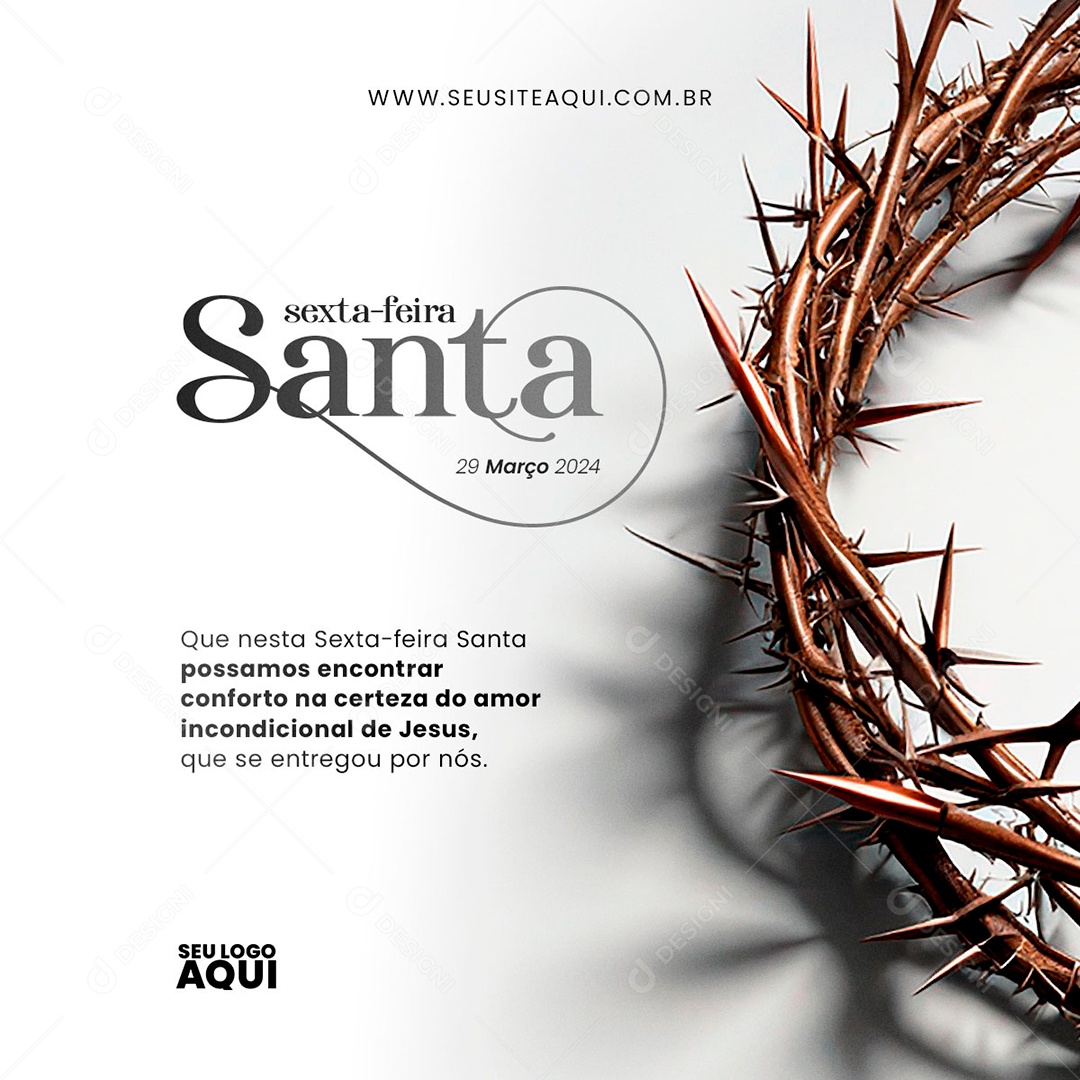 Semana Santa Social Media PSD Editável