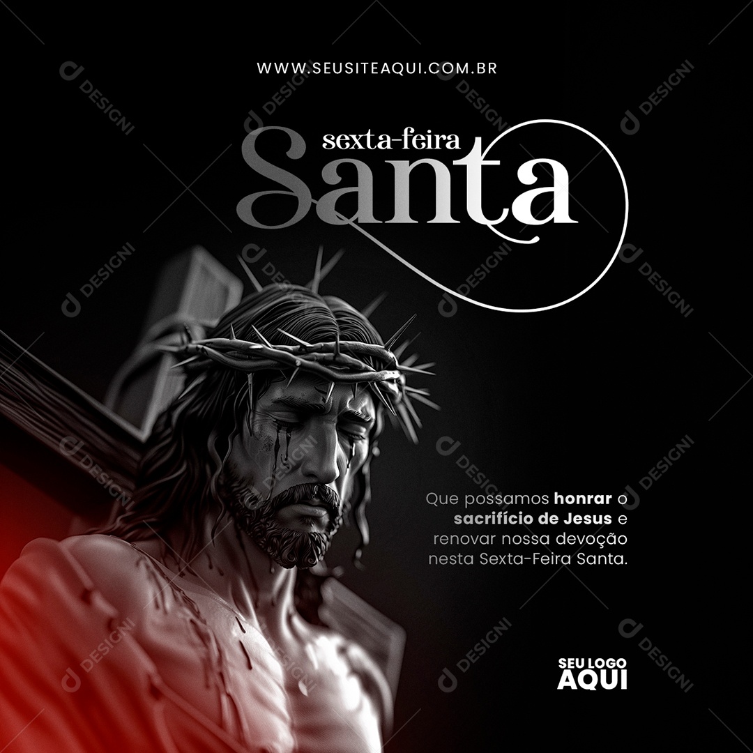 Semana Santa Social Media PSD Editável