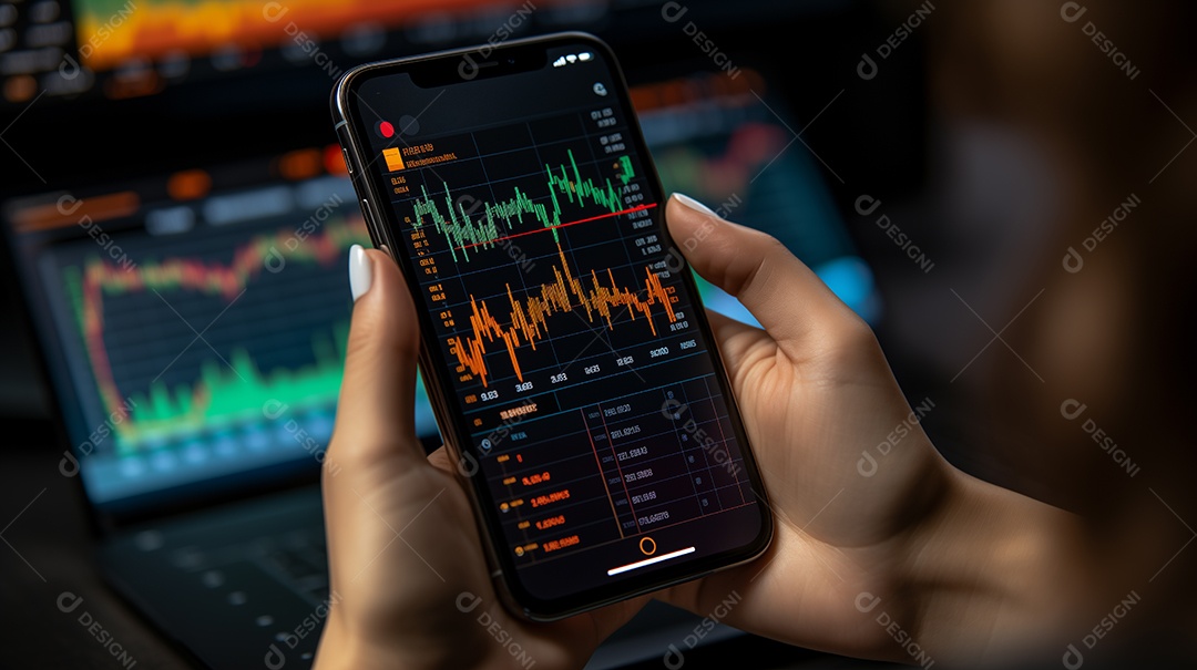 Um analista financeiro verificando as tendências recentes da bolsa de valores