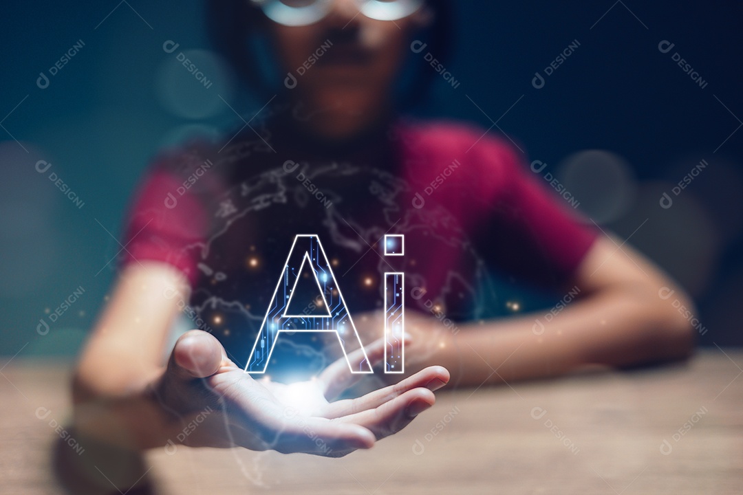 Inteligência artificial conceitos de negócios tecnologia moderna