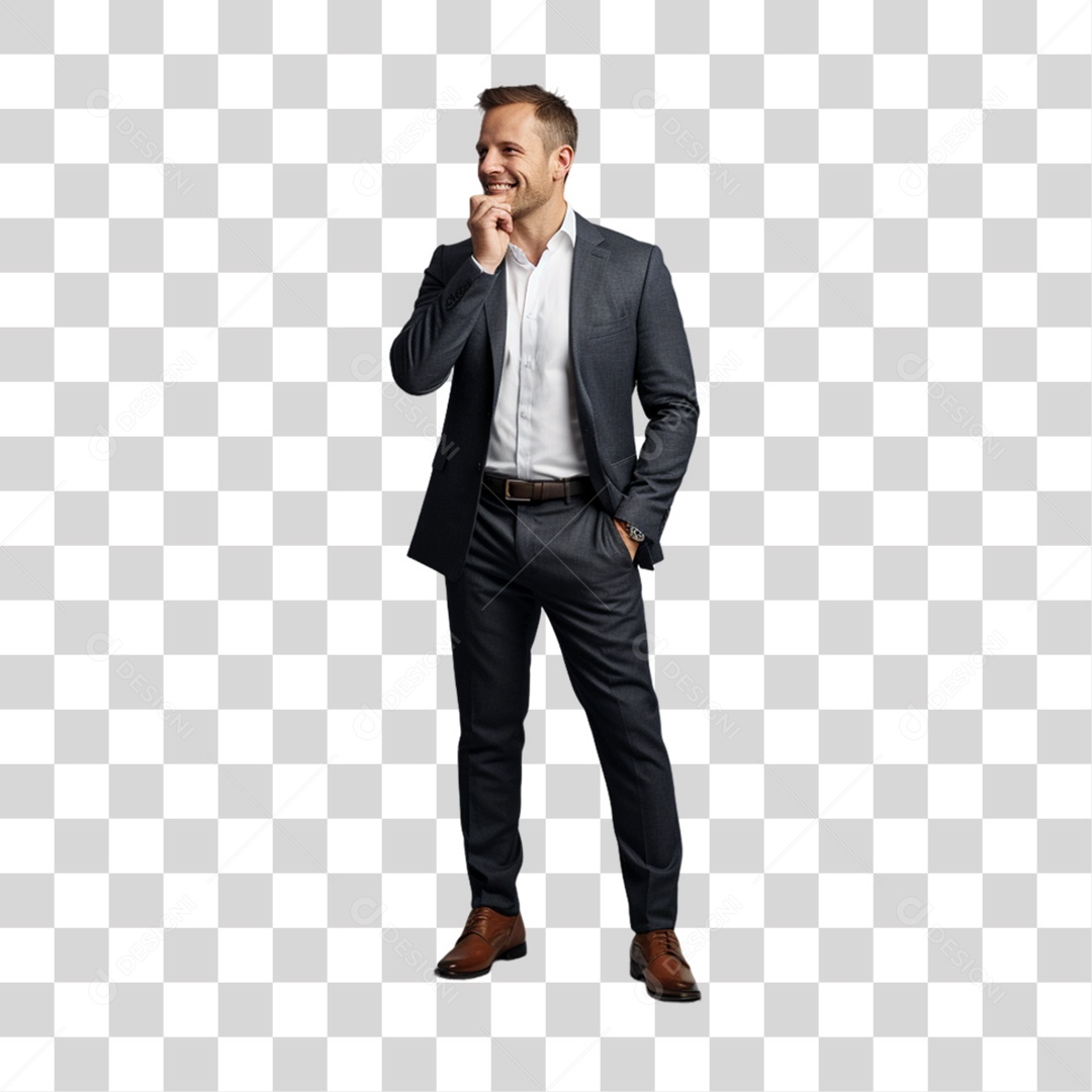 Homem Empresário de Terno PNG Transparente