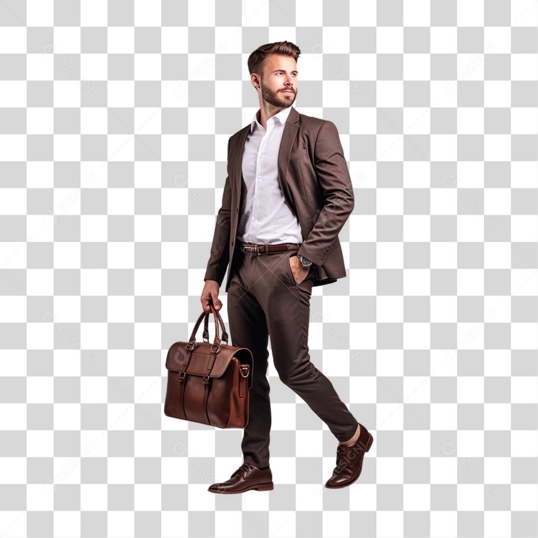 Homem Empresário de Terno PNG Transparente