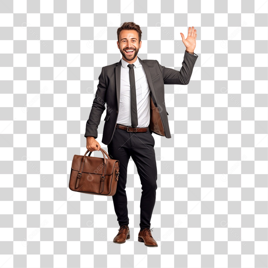 Homem Empresário de Terno PNG Transparente