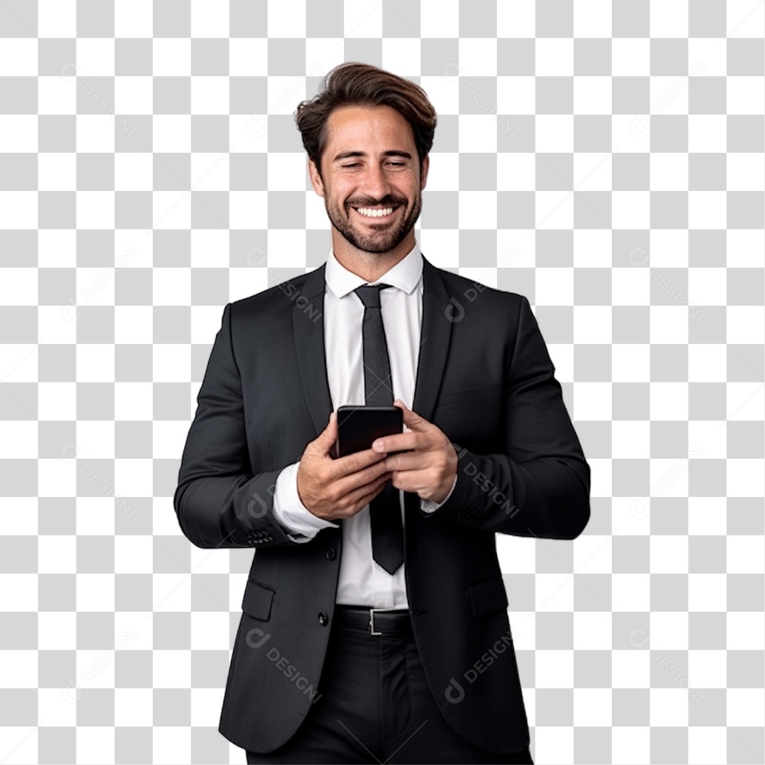 Homem Empresário de Terno PNG Transparente