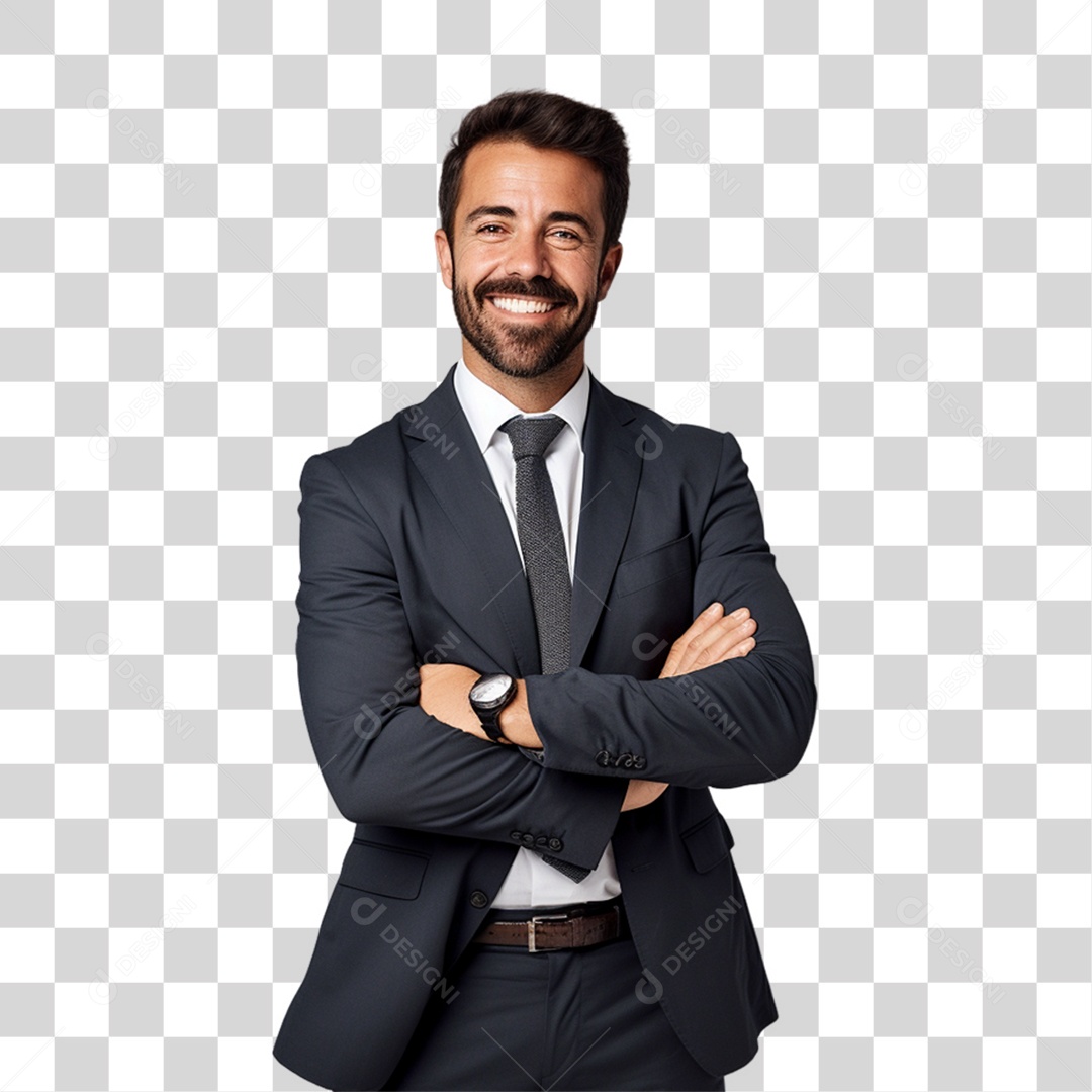 Homem Empresário de Terno PNG Transparente