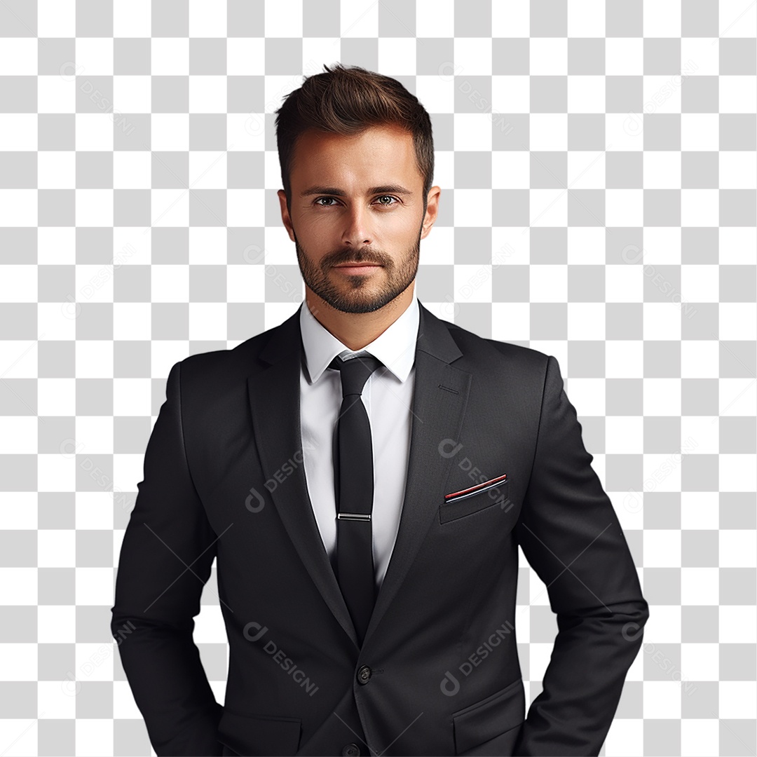 Homem Empresário de Terno PNG Transparente