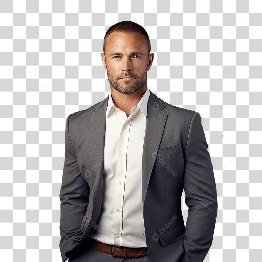 Homem Empresário de Terno PNG Transparente