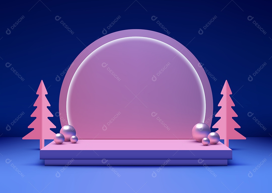 Modelo de Pódio de Natal Vetor EPS Editável