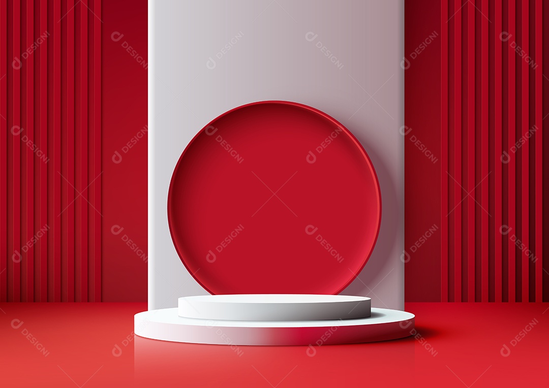 Modelo de Pódio do Dia dos Namorados Vetor EPS Editável