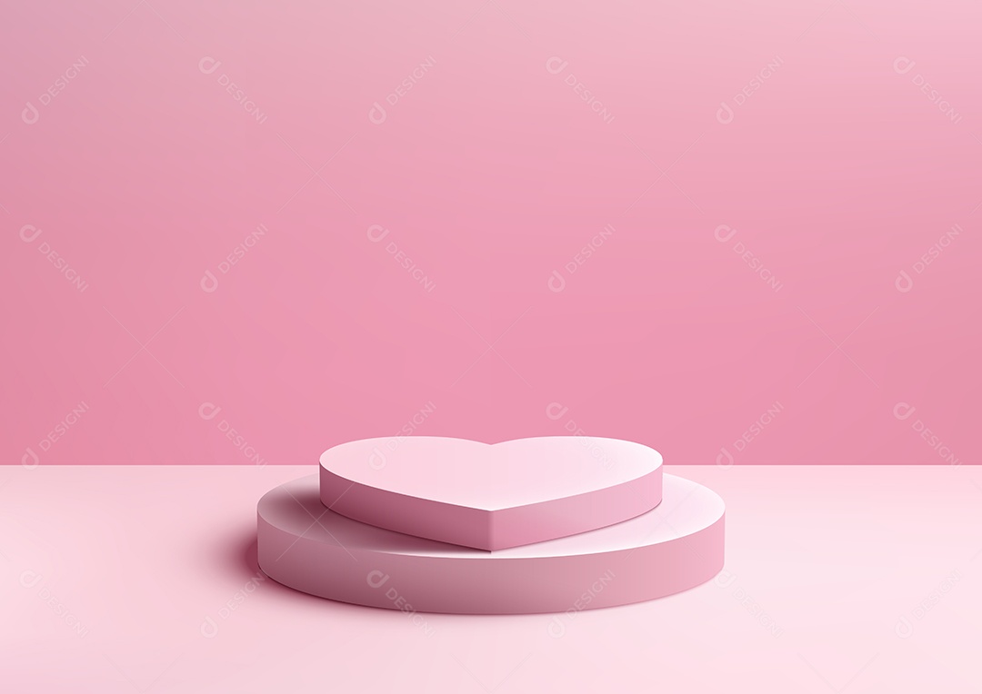 Modelo de Pódio do Dia dos Namorados Vetor EPS Editável