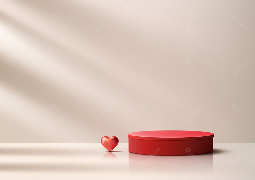 Modelo de Pódio do Dia dos Namorados Vetor EPS Editável