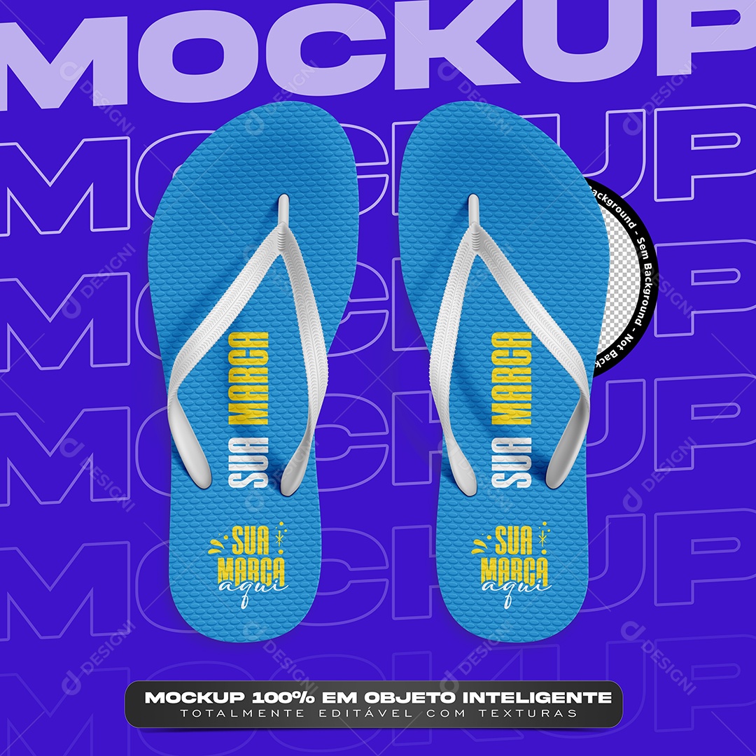 Mockup de Chinelo PSD Editável