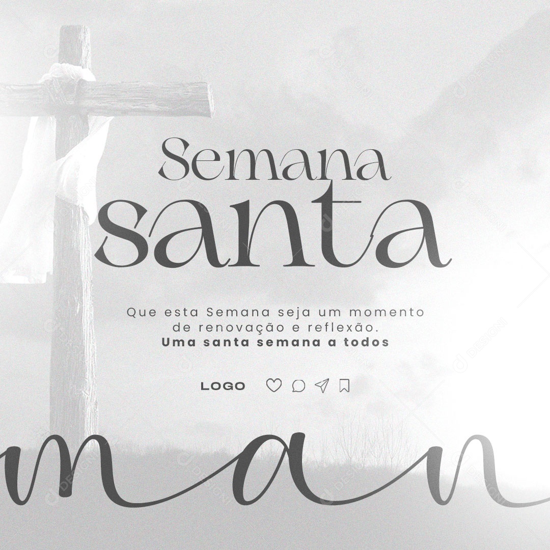Sexta Feira Santa 29 de Março Seja um Momento de Renovação e Reflexão Social Media PSD Editável