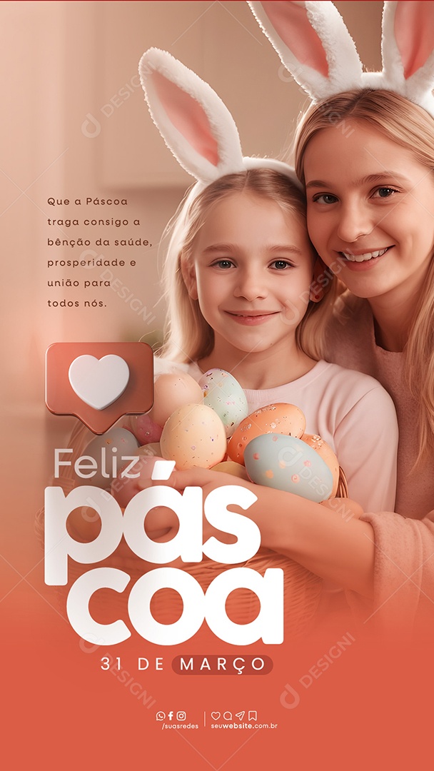 Story Easter March 31st Bring With You the Blessing of Health Prosperity Social Media PSD Editable