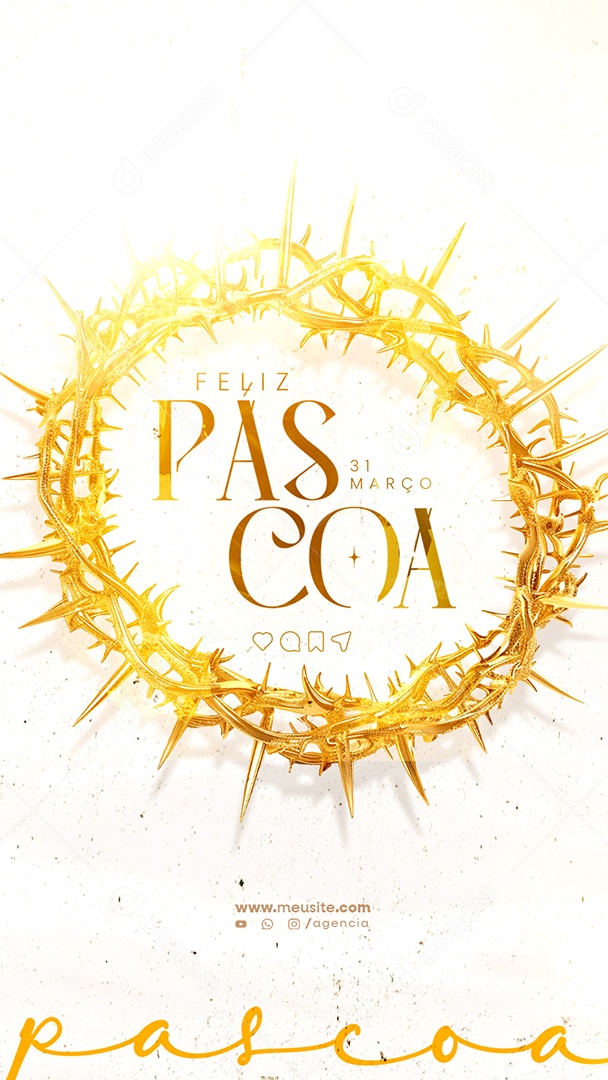 Happy Easter March 31st Editable Social Media PSD