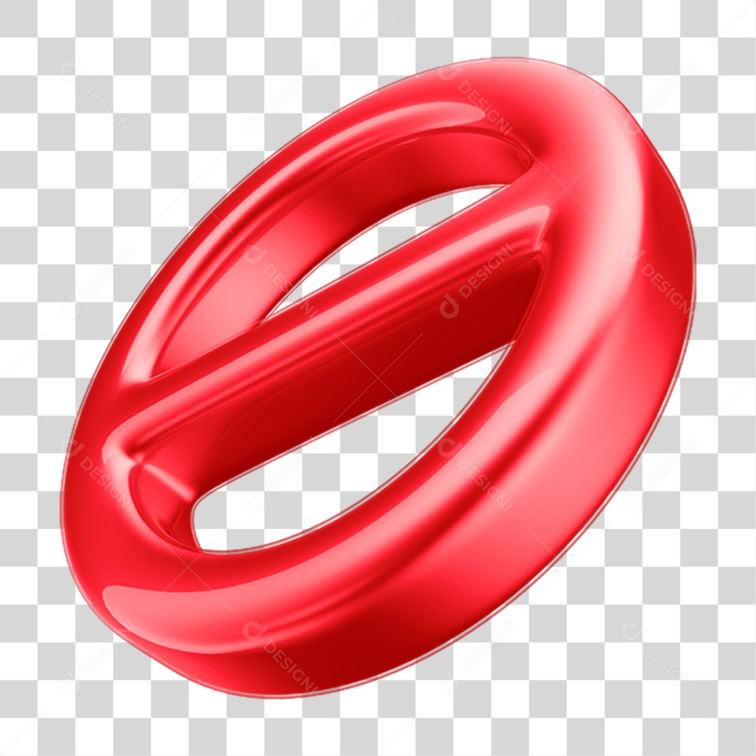 Ícone Símbolo Proibido Em 3D PNG Transparente