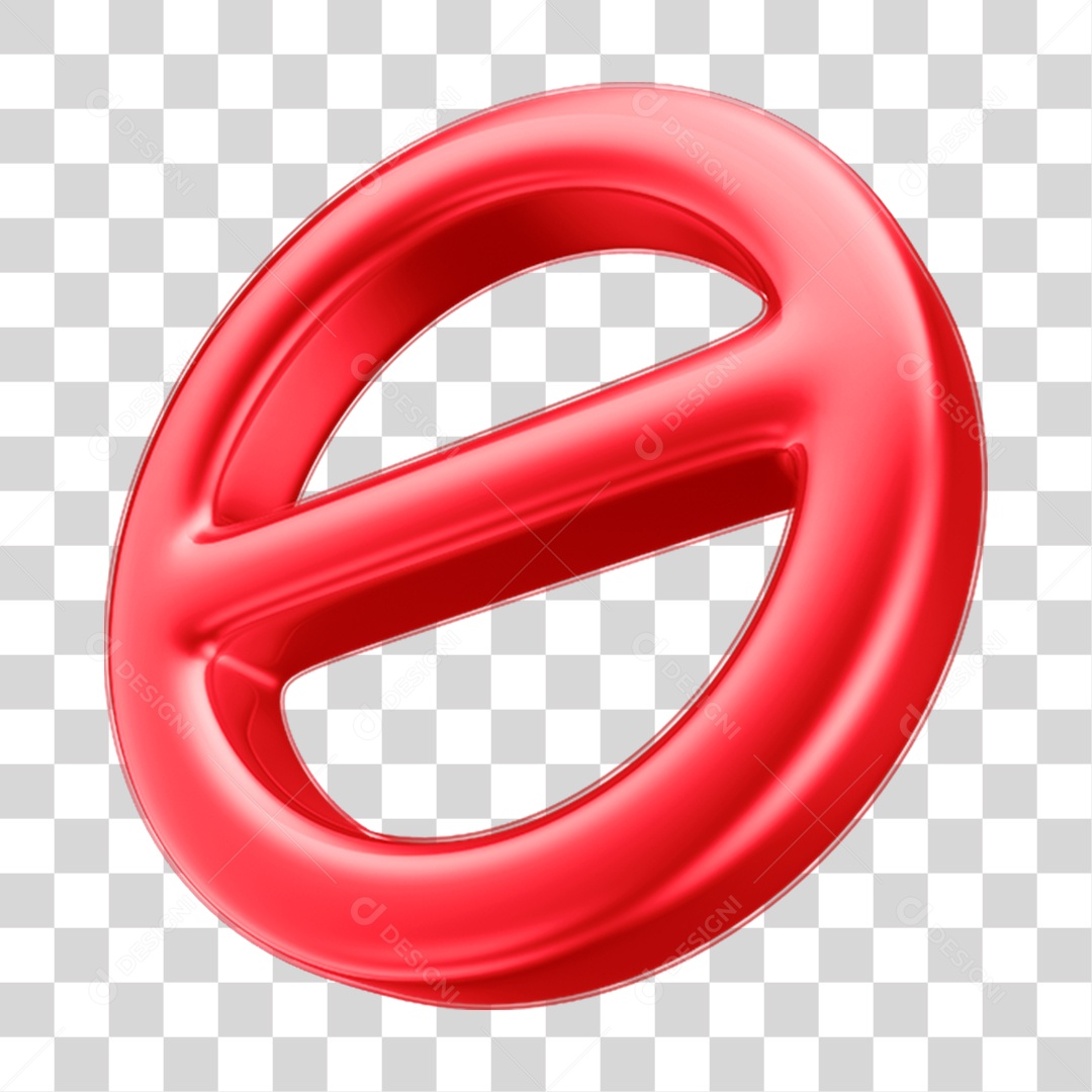 Ícone Símbolo Proibido Em 3D PNG Transparente