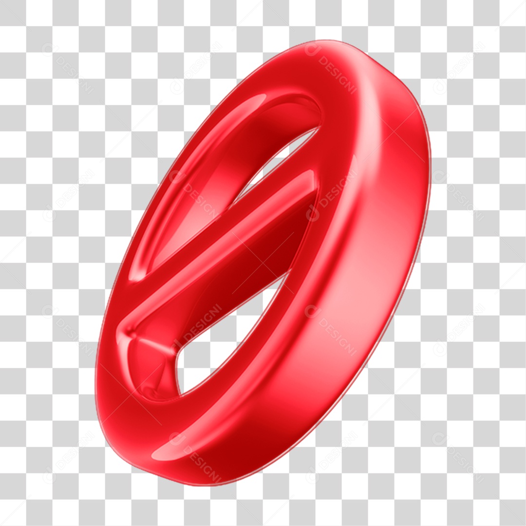 Ícone Símbolo Proibido Em 3D PNG Transparente