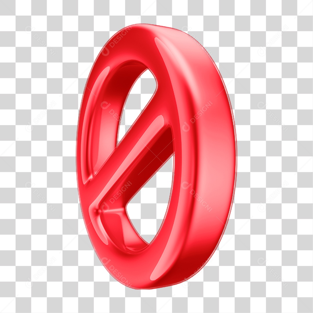 Ícone Símbolo Proibido Em 3D PNG Transparente