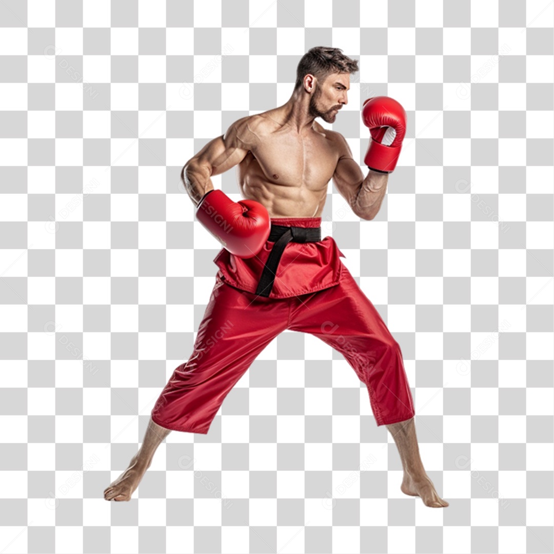 Lutador de Boxe Lutas PNG Transparente
