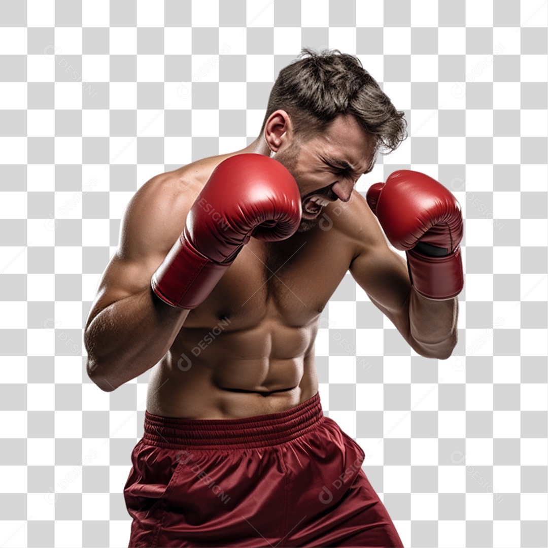 Lutador de Boxe Lutas PNG Transparente