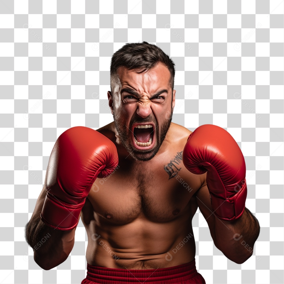 Lutador de Boxe Lutas PNG Transparente