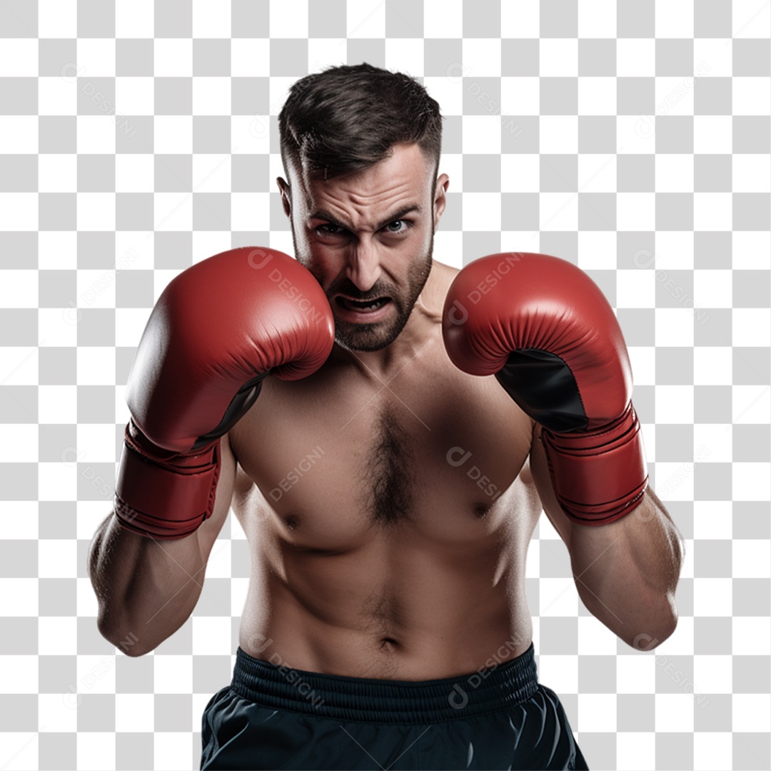 Lutador de Boxe Lutas PNG Transparente