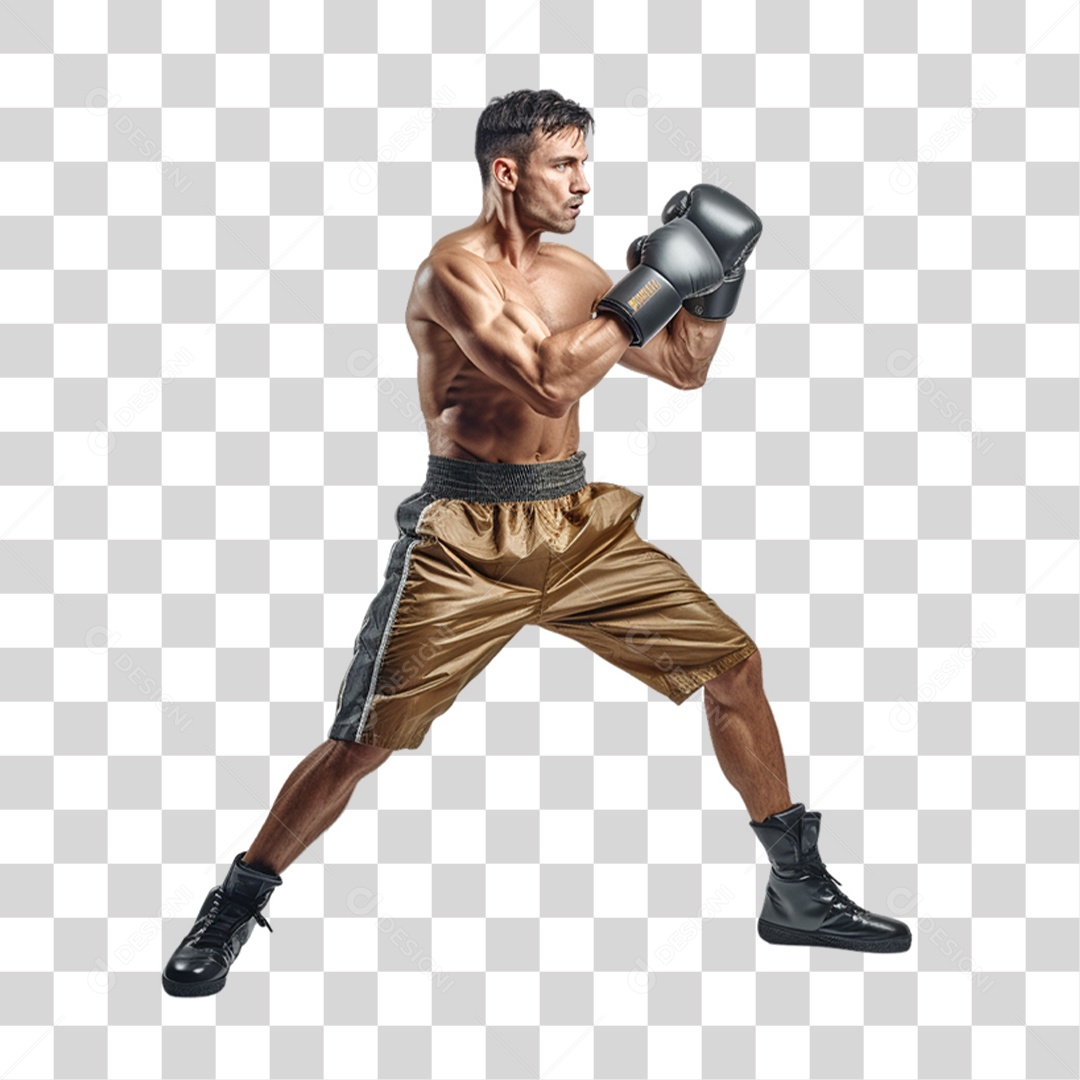 Lutador de Boxe Lutas PNG Transparente