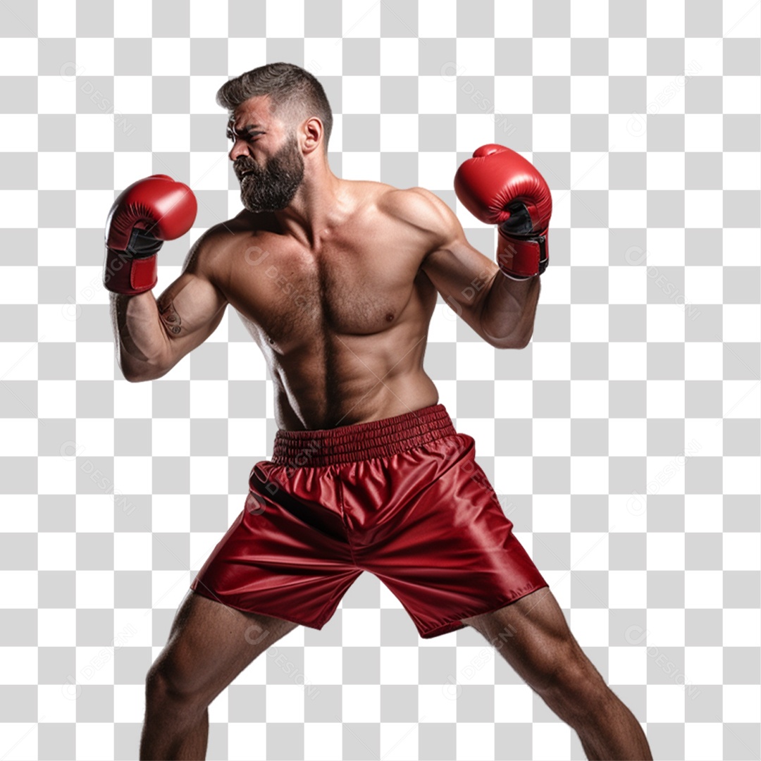 Lutador de Boxe Lutas PNG Transparente