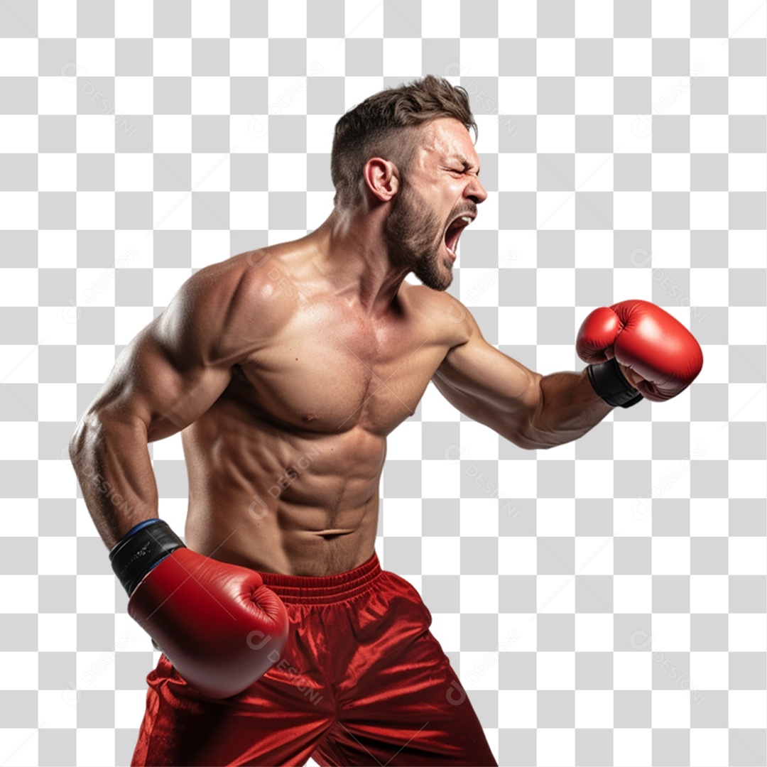 Lutador de Boxe Lutas PNG Transparente